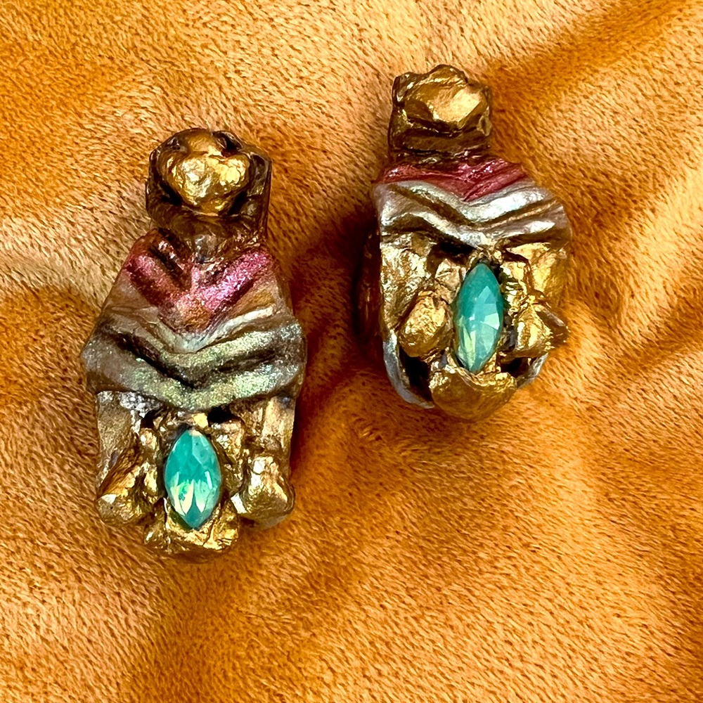 Handmade extra lightweight earrings - Picture 1 of 4